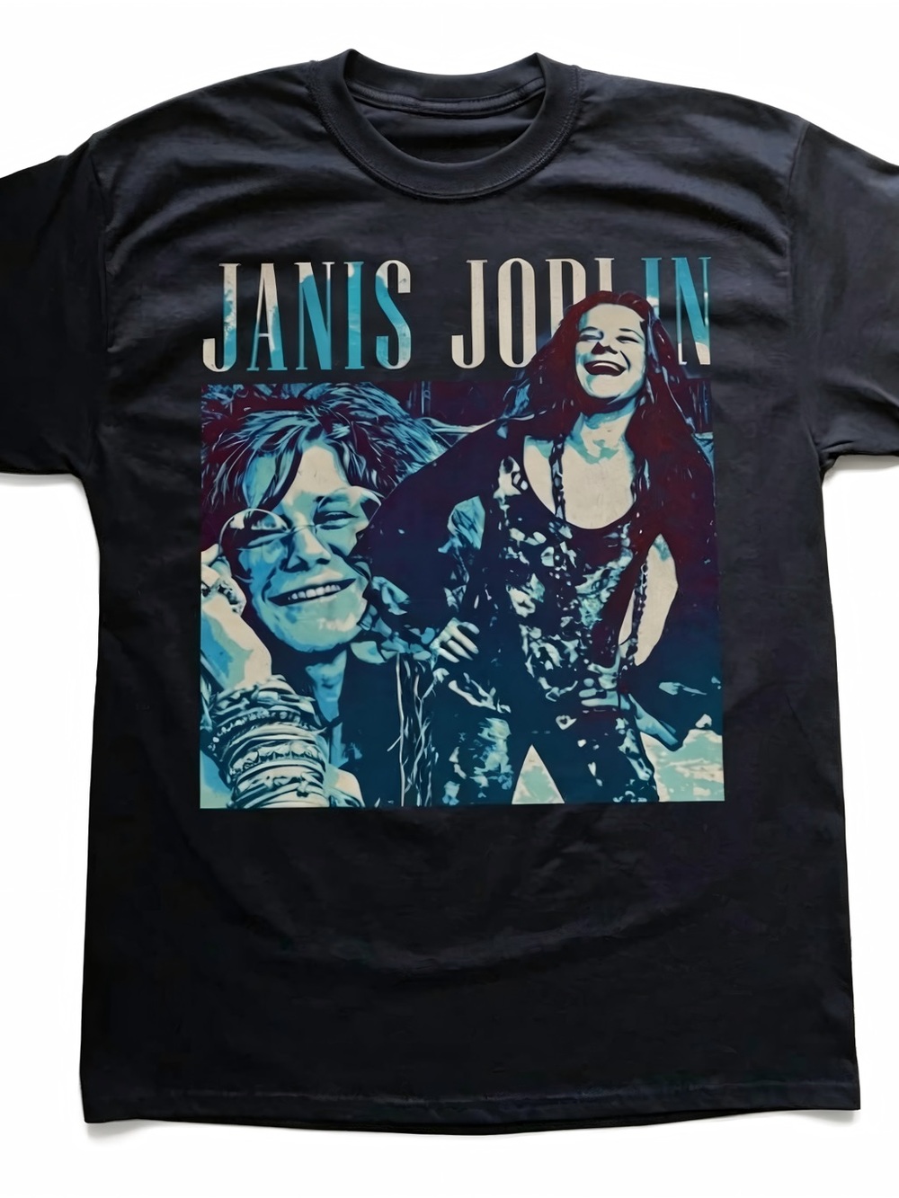 Janis Joplin Classic Rock Music Graphic Womens Mens T-shirt Unisex